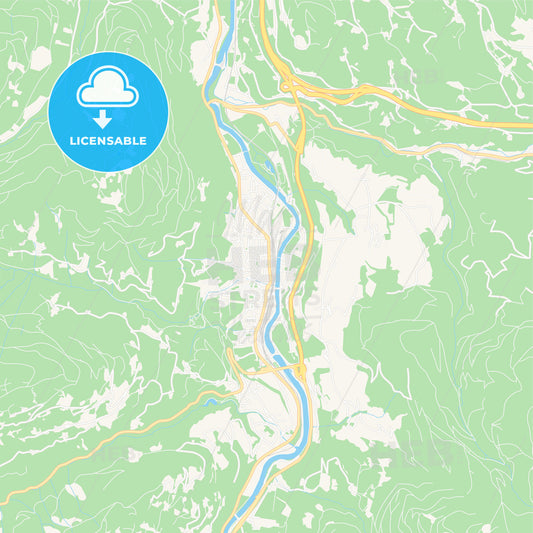 Bischofshofen, Austria Vector Map - Classic Colors