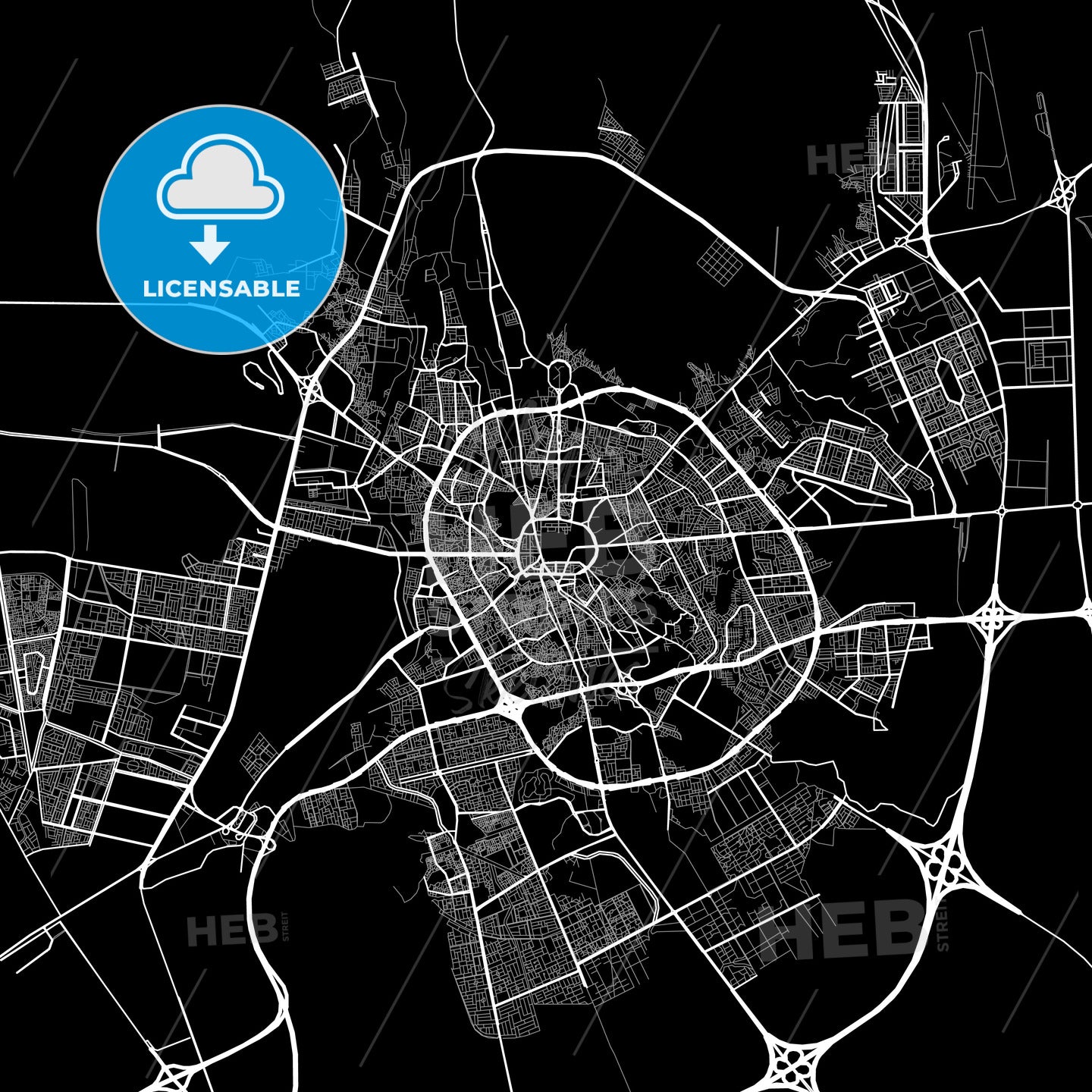 Area Map Of Medina, Al Madīnah Al Munawwarah, Saudi Arabia – HEBSTREITS