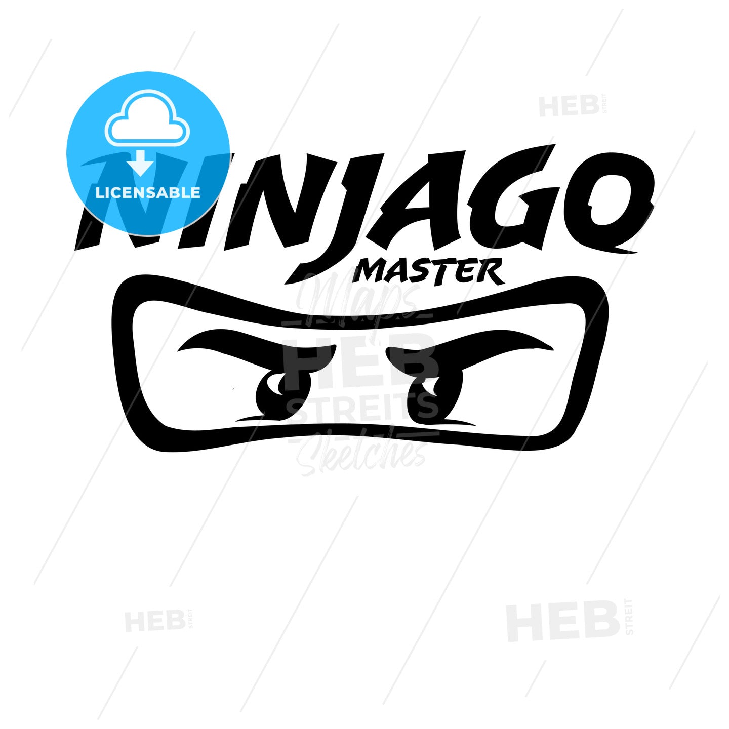 Black and White Ninjago Print Template – instant download
