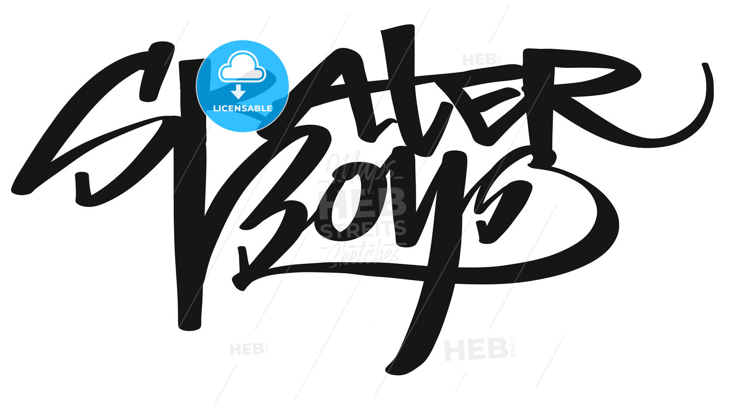 Black and white skater boys print template – instant download