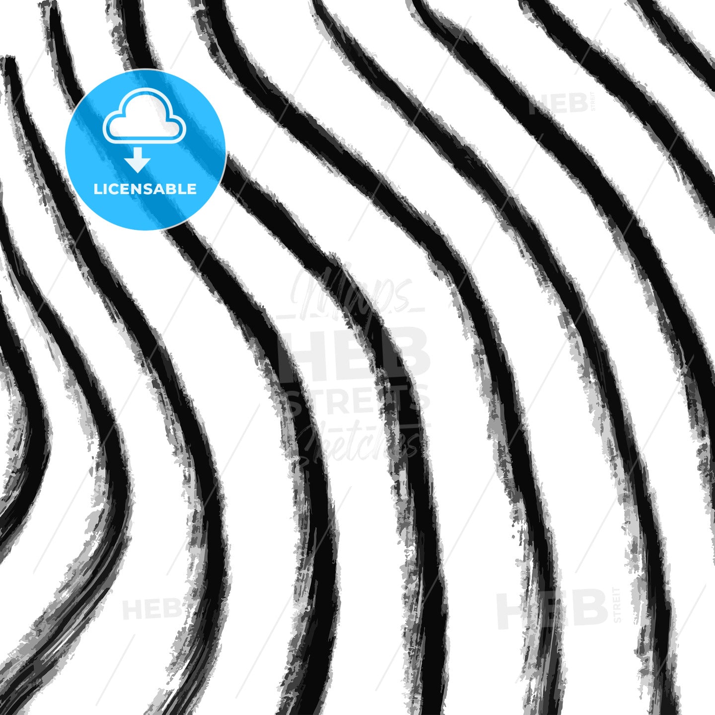 Black hand drawn stripes – instant download