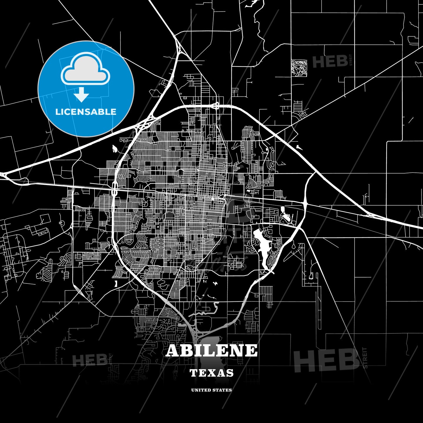 Abilene, Texas, USA map