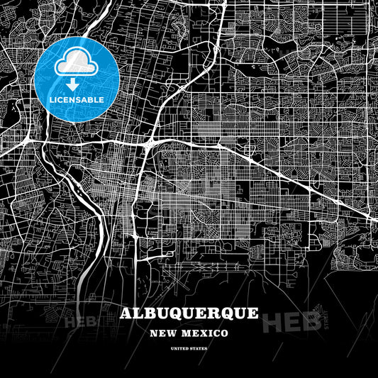 Albuquerque, New Mexico, USA map