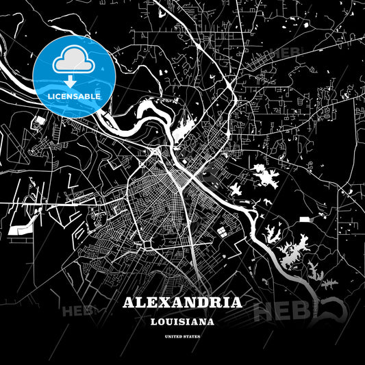 Alexandria, Louisiana, USA map