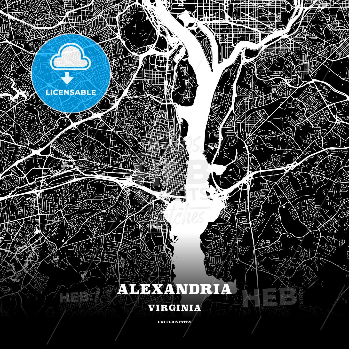 Alexandria, Virginia, USA map