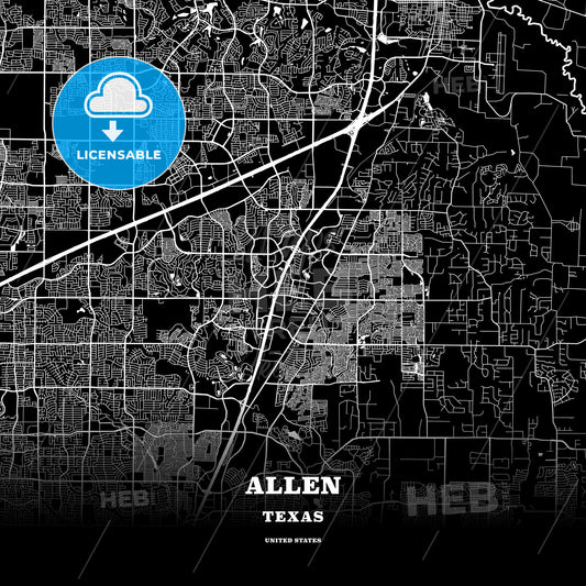 Allen, Texas, USA map