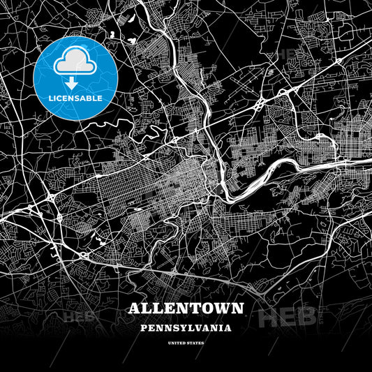 Allentown, Pennsylvania, USA map