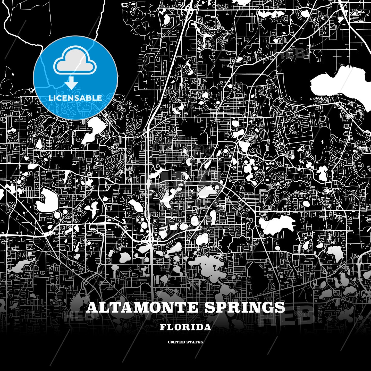 Altamonte Springs, Florida, USA map