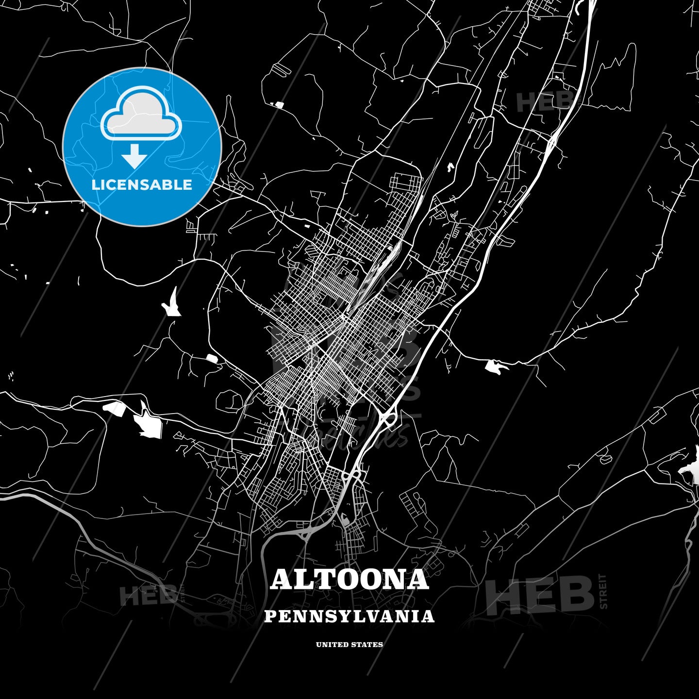 Altoona, Pennsylvania, USA map