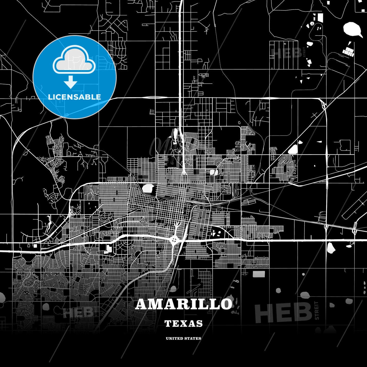 Amarillo, Texas, USA map