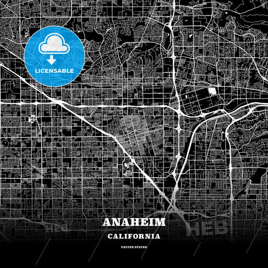 Anaheim, California, USA map