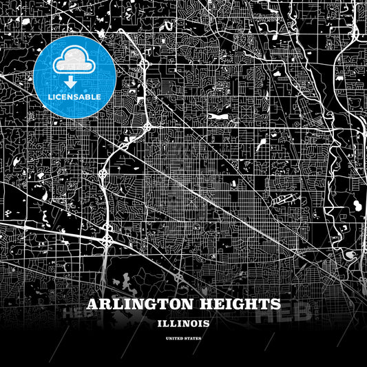 Arlington Heights, Illinois, USA map