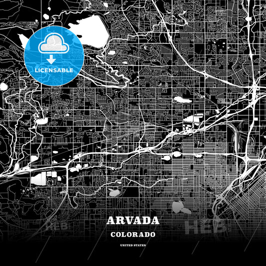 Arvada, Colorado, USA map