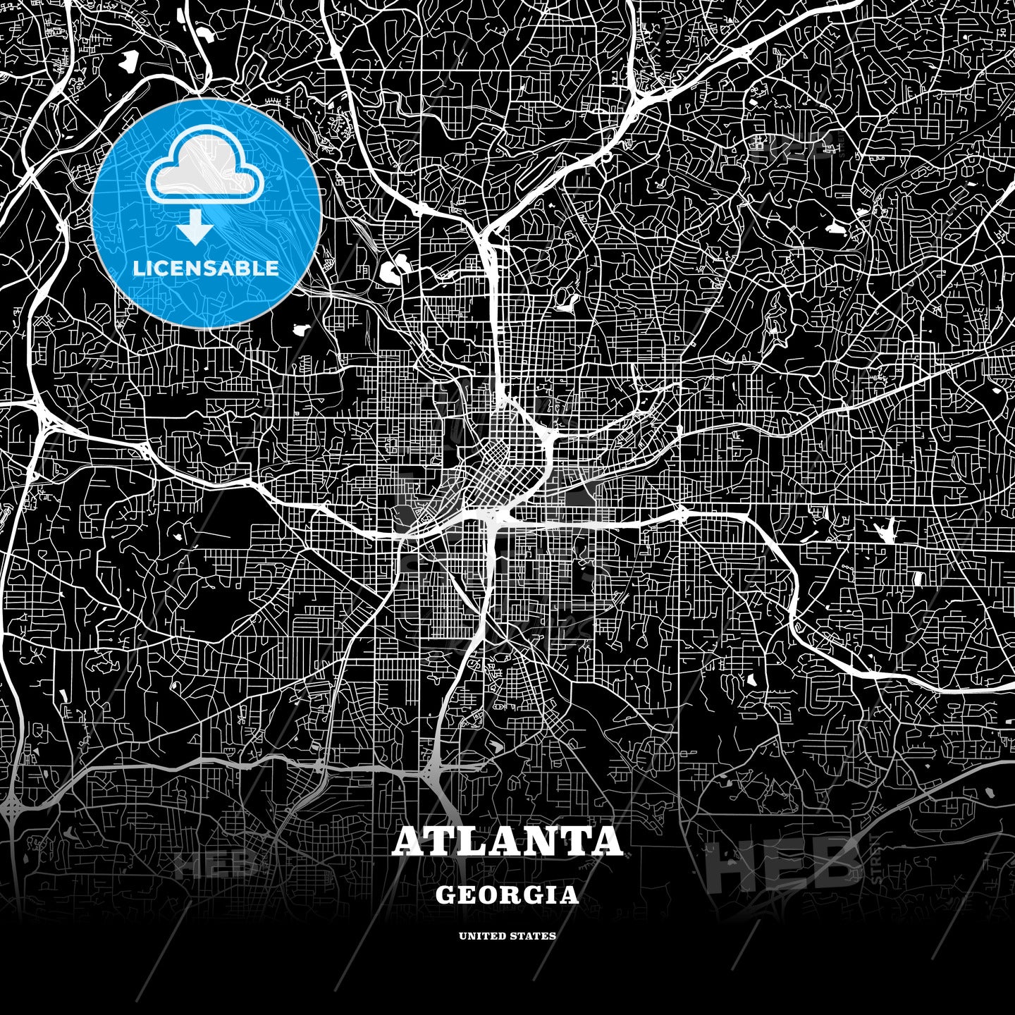 Atlanta, Georgia, USA map