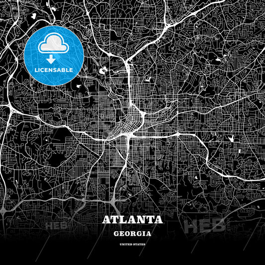 Atlanta, Georgia, USA map
