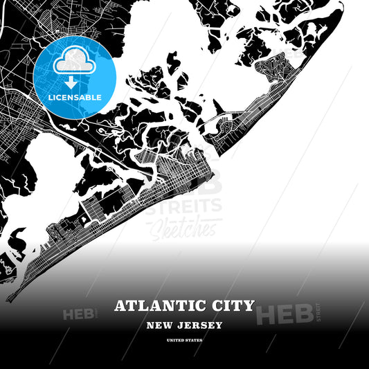 Atlantic City, New Jersey, USA map