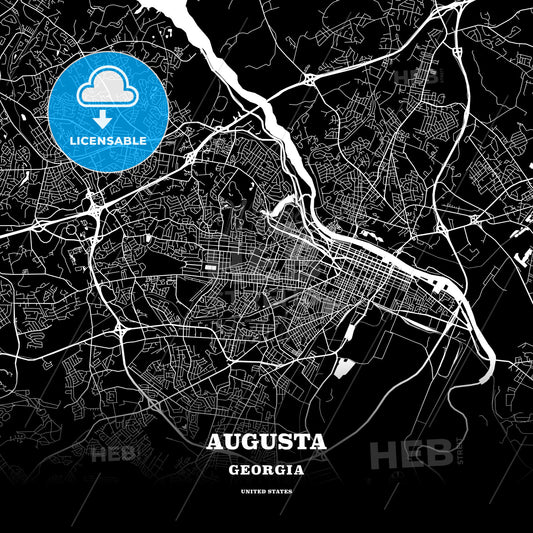 Augusta, Georgia, USA map