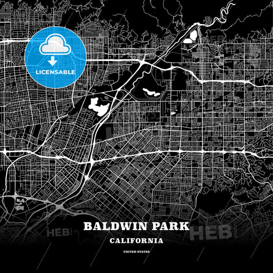 Baldwin Park, California, USA map