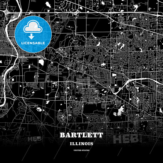 Bartlett, Illinois, USA map