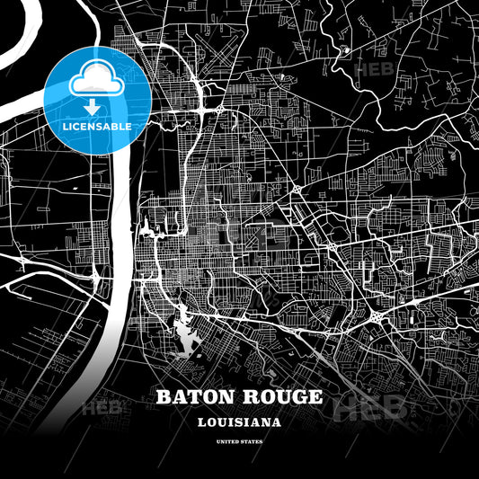 Baton Rouge, Louisiana, USA map