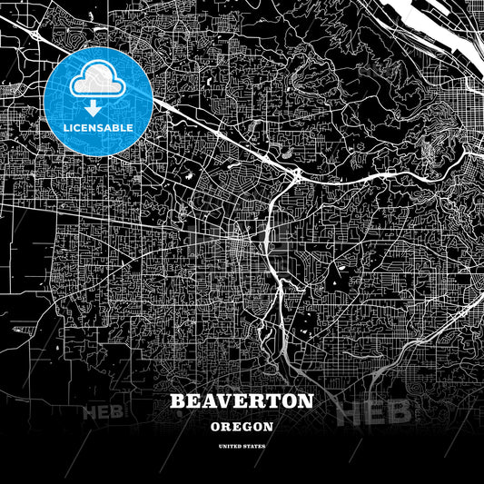 Beaverton, Oregon, USA map