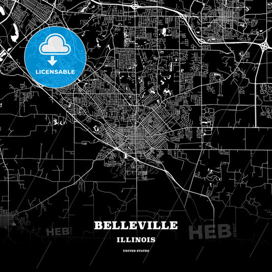 Belleville, Illinois, USA map