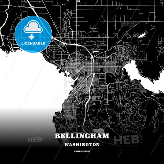 Bellingham, Washington, USA map