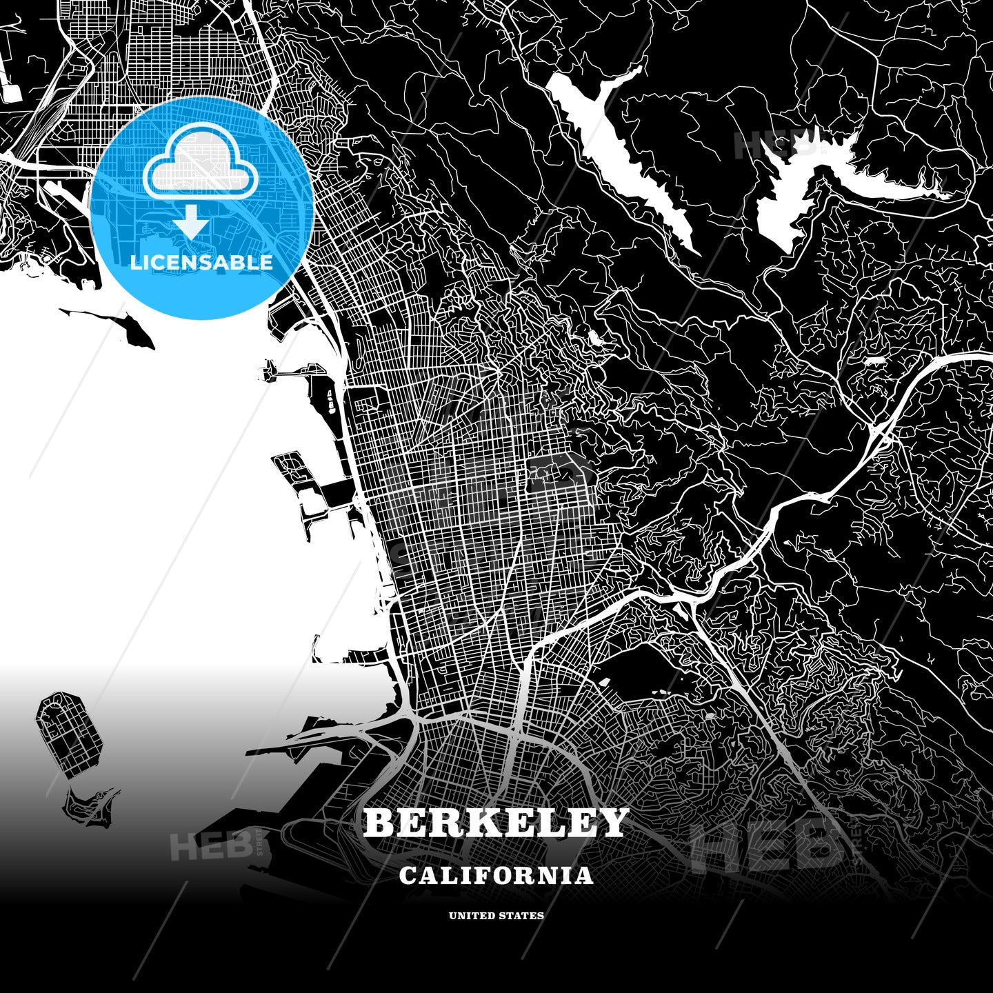 Berkeley, California, USA map