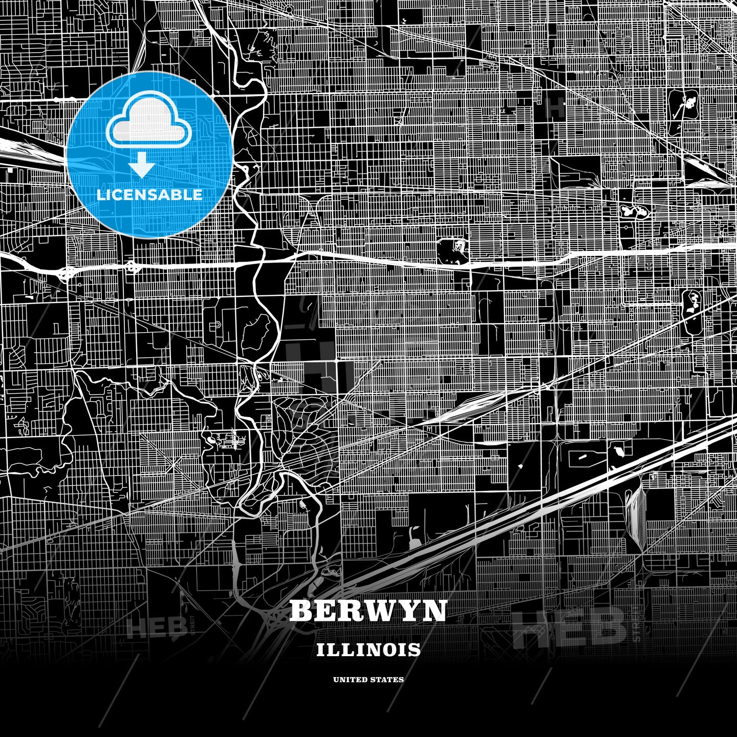 Berwyn, Illinois, USA map