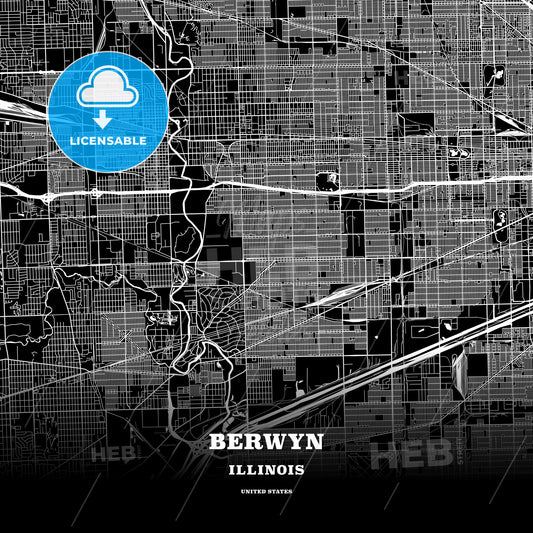 Berwyn, Illinois, USA map