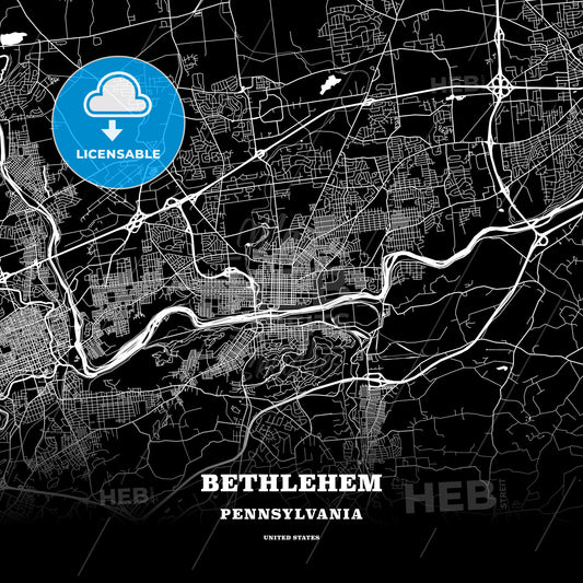 Bethlehem, Pennsylvania, USA map