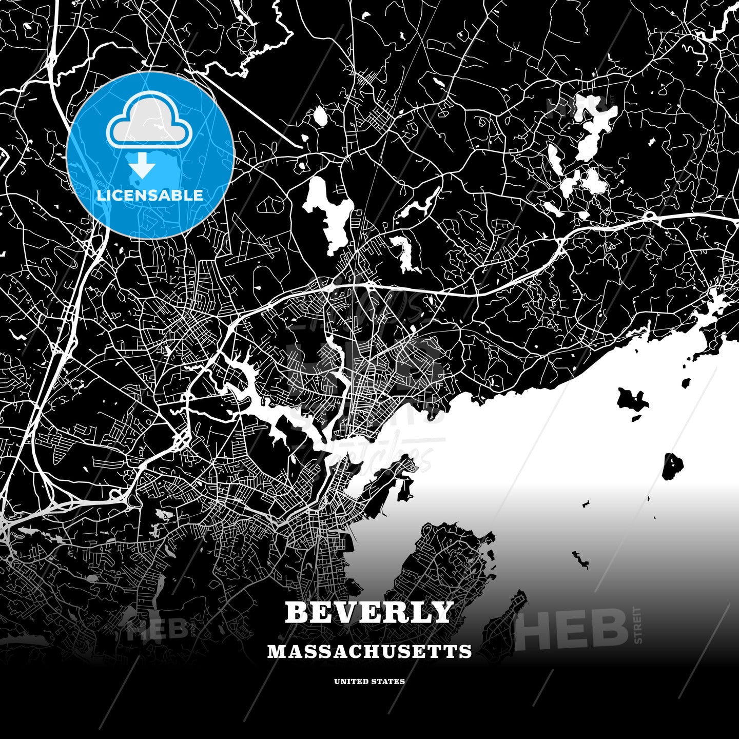 Beverly, Massachusetts, USA map