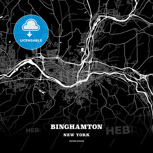 Binghamton, New York, USA map