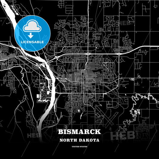 Bismarck, North Dakota, USA map