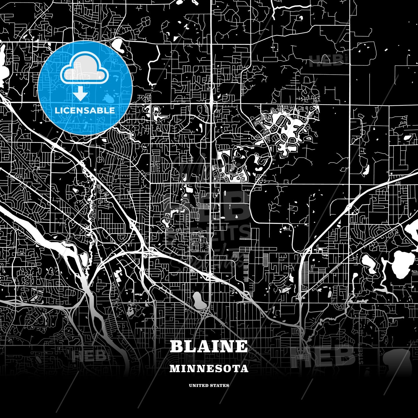 Blaine, Minnesota, USA map