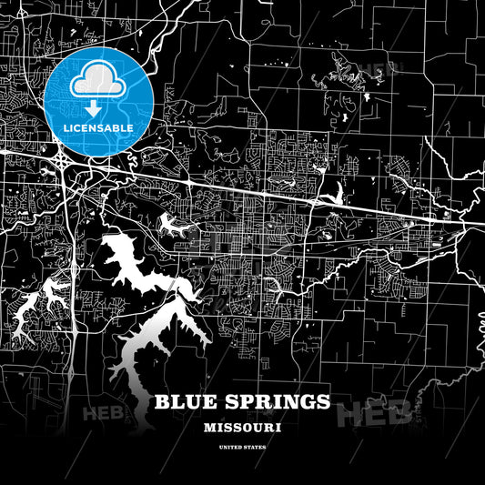 Blue Springs, Missouri, USA map