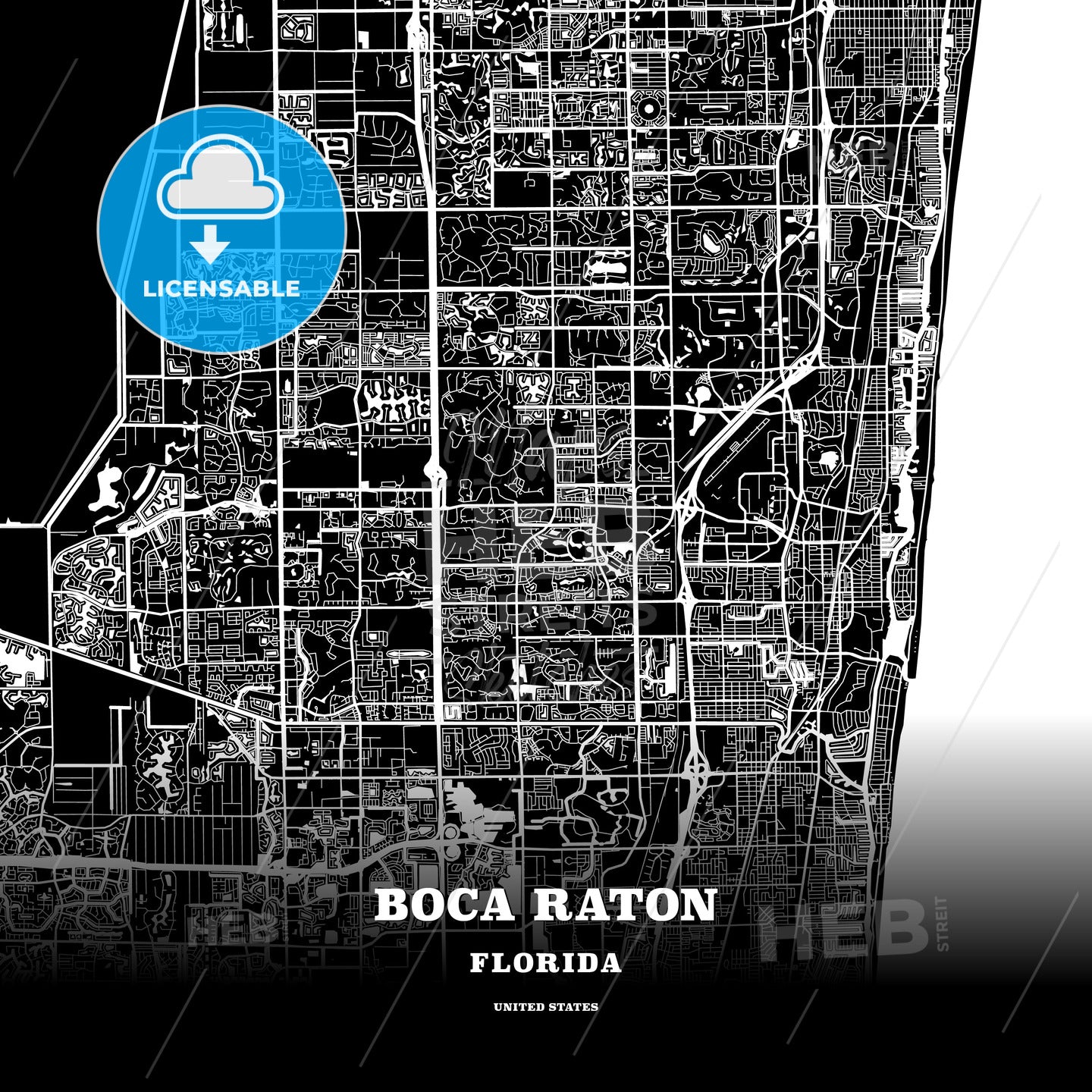 Boca Raton, Florida, USA map