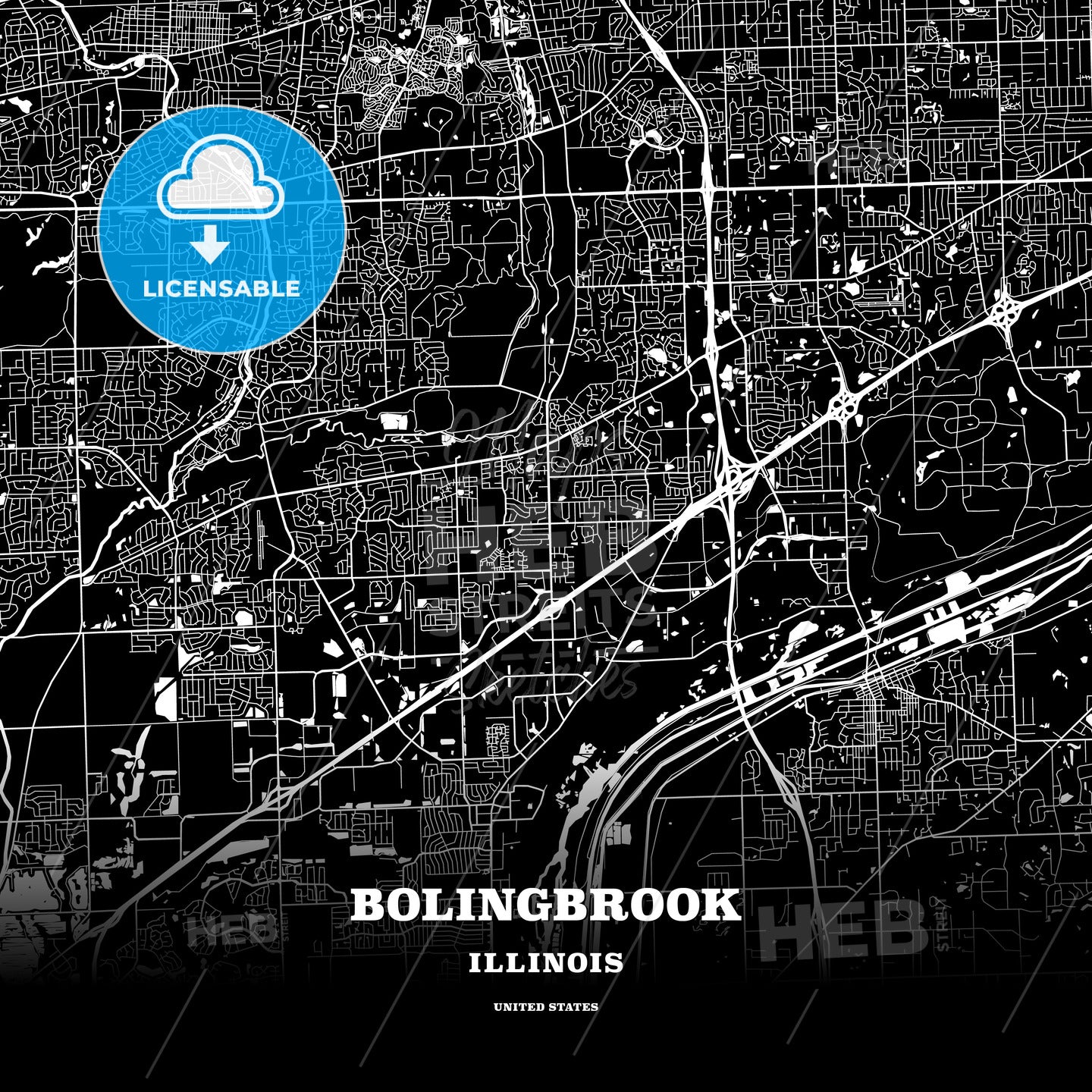 Bolingbrook, Illinois, USA map