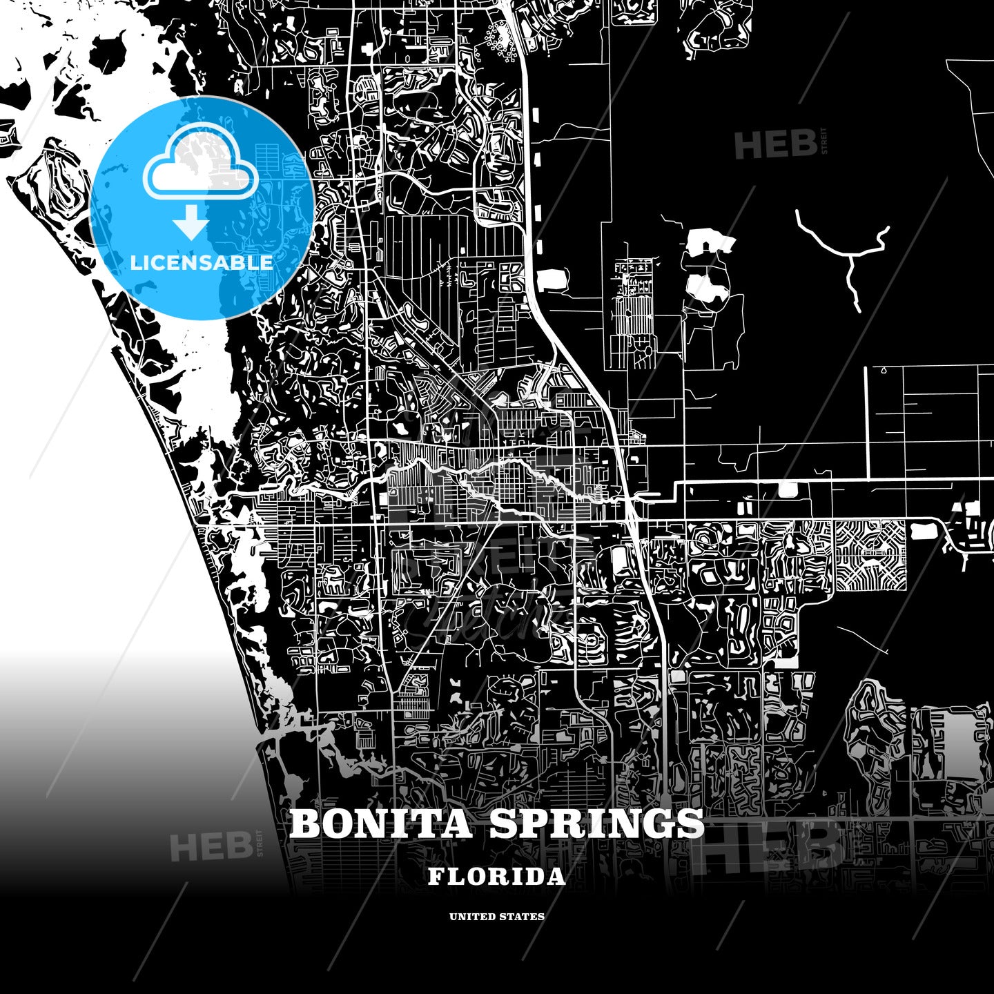 Bonita Springs, Florida, USA map