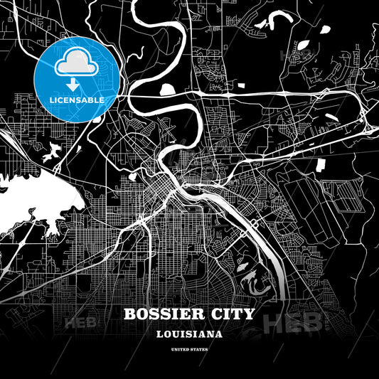 Bossier City, Louisiana, USA map