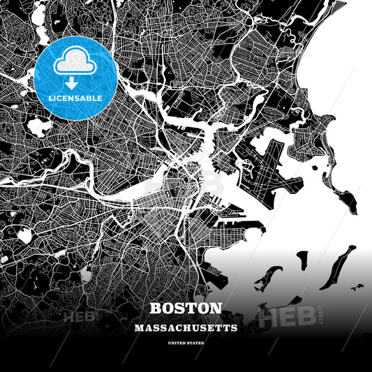 Boston, Massachusetts, USA map
