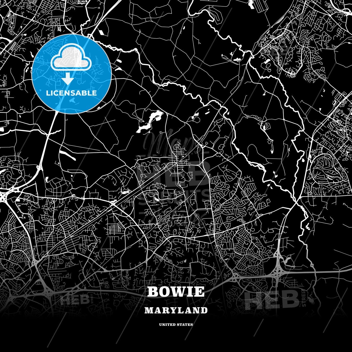 Bowie, Maryland, USA map