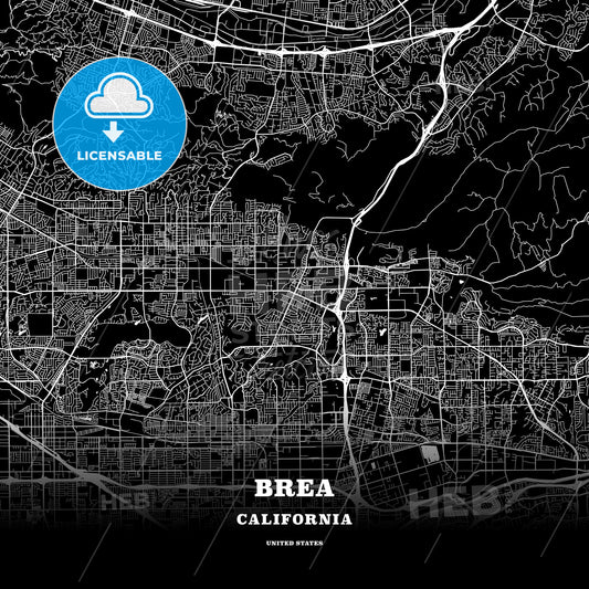 Brea, California, USA map