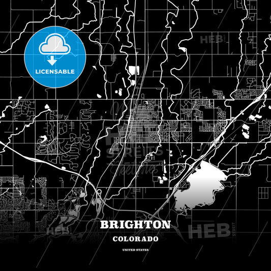 Brighton, Colorado, USA map
