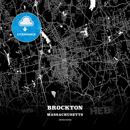Brockton, Massachusetts, USA map