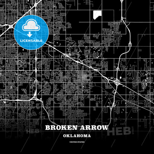 Broken Arrow, Oklahoma, USA map