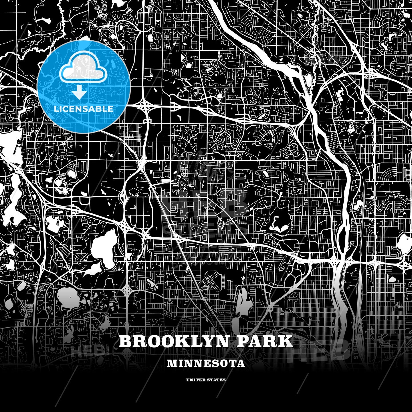 Brooklyn Park, Minnesota, USA map