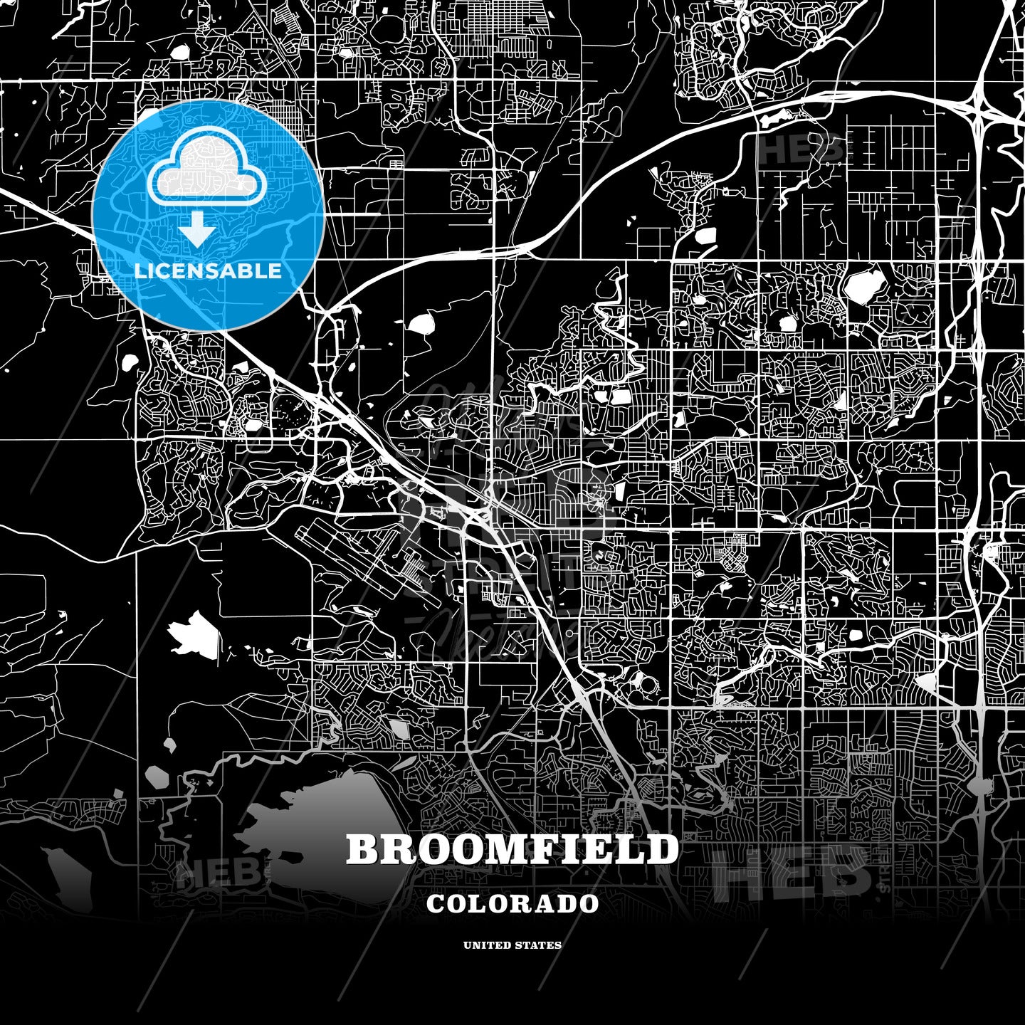 Broomfield, Colorado, USA map