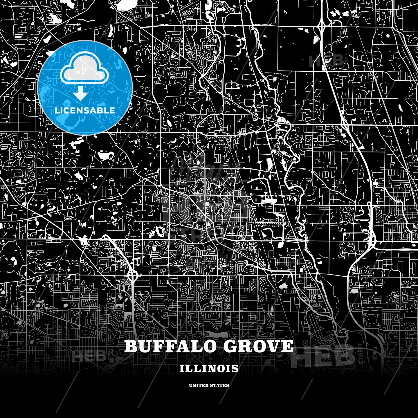 Buffalo Grove, Illinois, USA map