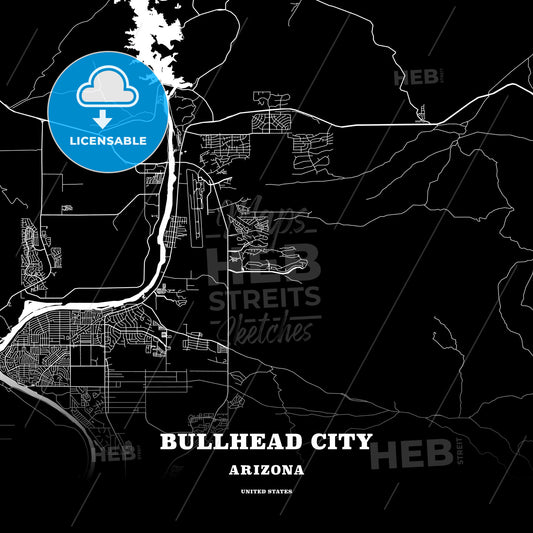 Bullhead City, Arizona, USA map